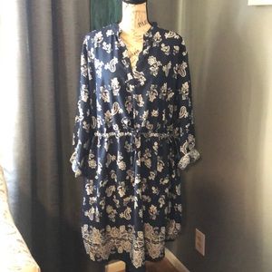 Like new time to bloom navy paisley dress 3X